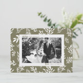 Simple Greenery Holiday Weihnachtskarte Dankeskarte (Stehend Vorderseite)