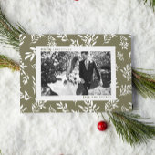 Simple Greenery Holiday Weihnachtskarte Dankeskarte