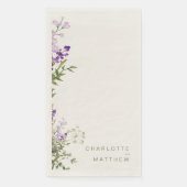 Simple Greenery Lavender Cream Wedding Serviette (Vorderseite)