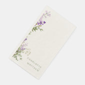Simple Greenery Lavender Cream Wedding Serviette (Ecke)