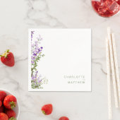 Simple Greenery Lavender Wedding Cocktail II Serviette (Beispiel)