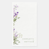 Simple Greenery Lavender White Wedding Serviette (Vorderseite)
