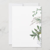 Simple Greenery Meadow Wedding Save the Date (Rückseite)