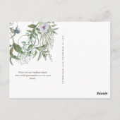 Simple Greenery Meadow Wedding Save the Date Postkarte (Rückseite)