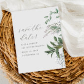 Simple Greenery Meadow Wedding Save the Date Postkarte