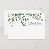Simple Greenery Vielen Dank Dankeskarte (Vorne/Hinten)