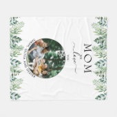 Simple Greenery We Liebe You Mama Oma Foto Fleecedecke (Vorderseite (Horizontal))