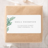 Simple Greenery Wedding Address Label (Insitu)