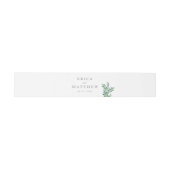 Simple Greenery Wedding Bellyband Einladungsbanderole (Flach)