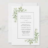 Simple Greenery Wedding Einladung (Vorderseite)