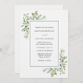 Simple Greenery Wedding Einladung (Vorne/Hinten)