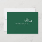 Simple Greenery Wedding Rsvp |Script-Schriftart Karte (Rückseite)