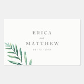 Simple Greenery Wedding Stickers (Vorderseite)