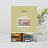 Simple Greeny Yellow Corporate Einladung (Stehend Vorderseite)