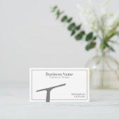 Simple Grey and White Squeegee Window Cleaning Visitenkarte (Stehend Vorderseite)