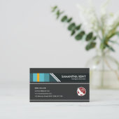 Simple Grey Elegance Company Sekretär Visitenkarte (Stehend Vorderseite)