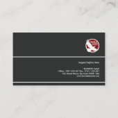 Simple Grey Elegance Company Sekretär Visitenkarte (Rückseite)