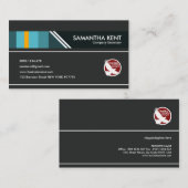 Simple Grey Elegance Company Sekretär Visitenkarte (Vorne/Hinten)