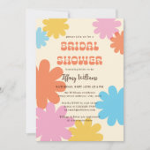 Simple Groovy Blume Brautparty Einladung (Vorderseite)