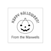 Simple Halloween Pumpkin Arch Message Gummistempel (Prägung)