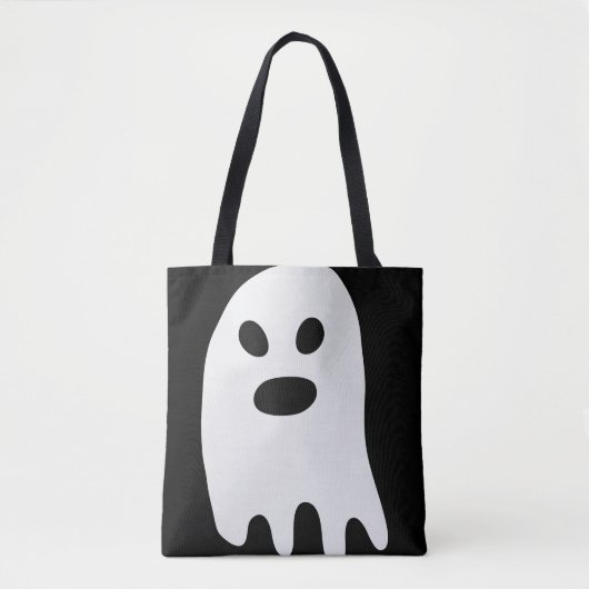 Simple Halloween White Ghost Tasche (Vorderseite)