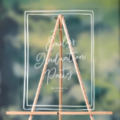 Simple Hand Drawn Graduation Party Welcome Acrylschild (Neutral)