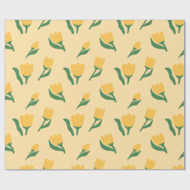 Simple Hand Drawn Watercolor Floral Girl Birthday Geschenkpapier