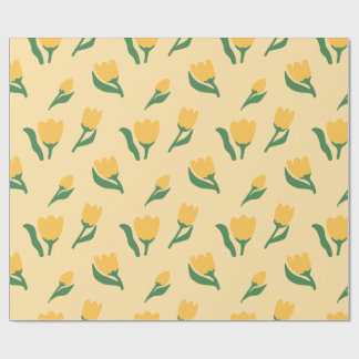 Simple Hand Drawn Watercolor Floral Girl Birthday Geschenkpapier