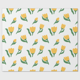 Simple Hand Drawn Watercolor Floral Girl Birthday Geschenkpapier