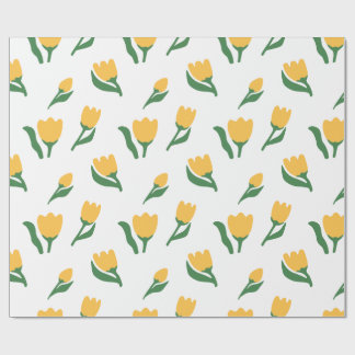 Simple Hand Drawn Watercolor Floral Girl Birthday Geschenkpapier