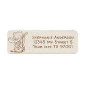 Simple Hand Drawn Western Cowboy Boots Hat Country (Vorne)