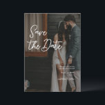 Simple Handwritten Save The Date Wedding Photo QR  Einladung<br><div class="desc">Simple Handwritten Save The Date Wedding Photo QR Invitation</div>