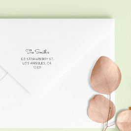 Simple Handwritten Typography Return Address Permastempel