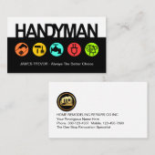 Simple Handyman Signage Construction Tools Visitenkarte (Vorne/Hinten)