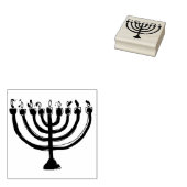 Simple Hanukkah Menorah Candelabra Gummistempel (Stempel)
