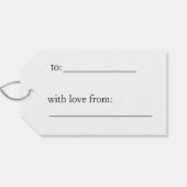 SImple Happy Birthday Gift Tag mit Balloons Geschenkanhänger (Rückseite Horizontal)