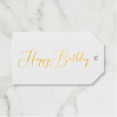 Simple Happy Birthday Script Schriftart Geschenkanhänger (Vorderseite (Horizontal))