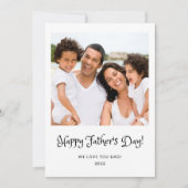 Simple Happy Father's Day Script-Foto Karte (Vorderseite)
