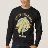 Simple Happy Halloween-Gespenst Sweatshirt (Vorderseite)