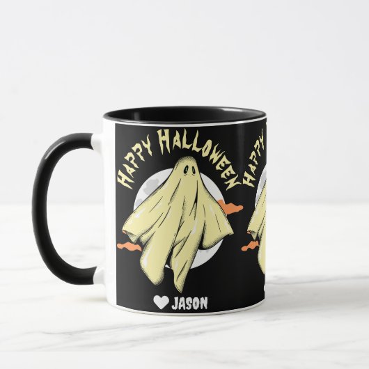 Simple Happy Halloween-Gespenst Tasse (Links)