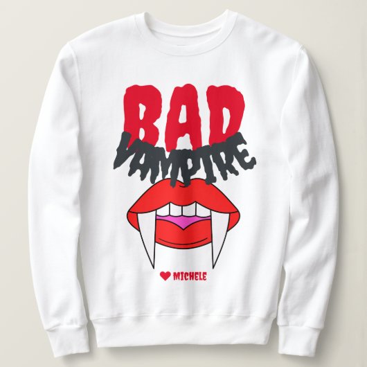 Simple Happy Halloween Vampire Familie und Freunde Sweatshirt (Design vorne)