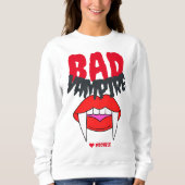 Simple Happy Halloween Vampire Familie und Freunde Sweatshirt (Vorderseite)