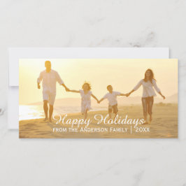 Simple Happy Holidays - Fotokarte Feiertagskarte