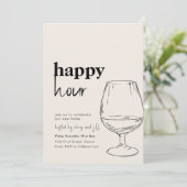 Simple Happy Hour House Party Einladung (Stehend Vorderseite)