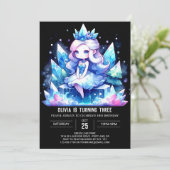 Simple Happy Princess Birthday Einladung (Stehend Vorderseite)