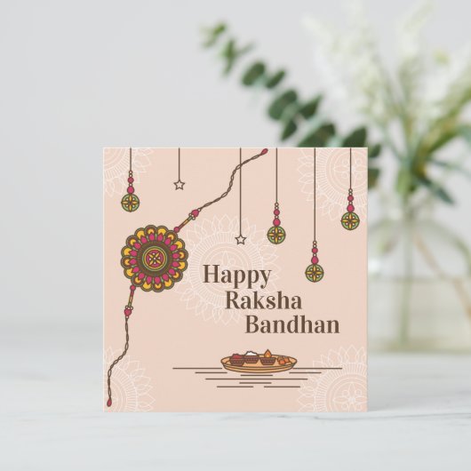 Simple Happy Raksha Bandhan (Stehend Vorderseite)
