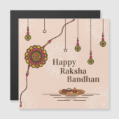 Simple Happy Raksha Bandhan Magnetkarte (Vorne/Hinten)