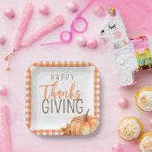 Simple Happy Thanksgiving | Herbst Herbst-Folien Pappteller (Party)