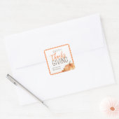 Simple Happy Thanksgiving | Herbst Herbst-Folien Quadratischer Aufkleber (Umschlag)