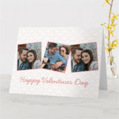 Simple Happy Valentines Niedlich 3 Foto Herzmuster Karte (Gelbe Blume)